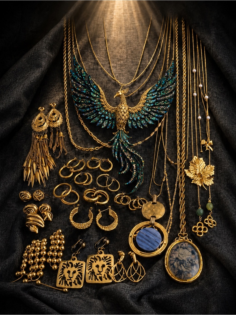2 LB Vintage Modern Jewelry Lot Unsearched Untested Wearable Craft Resale